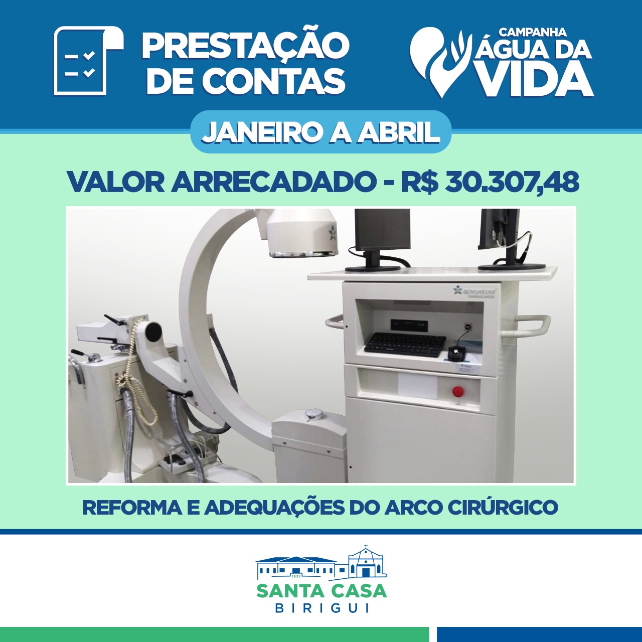 A Santa Casa de Birigui presta contas para você!