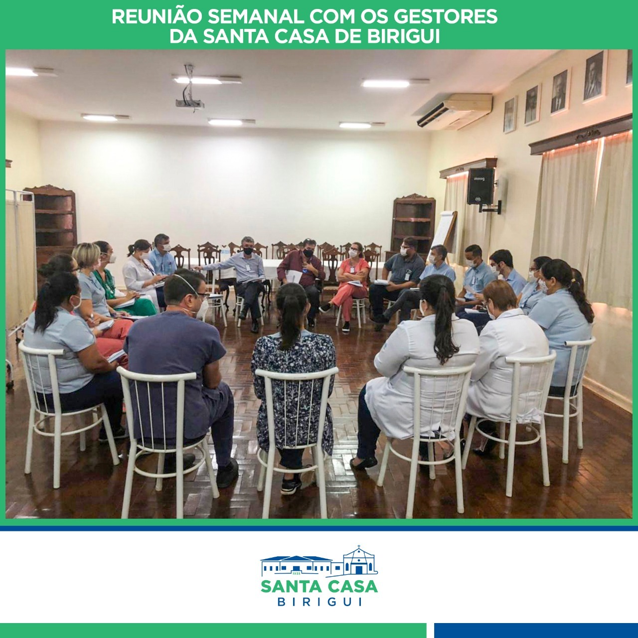 Reunião semanal com os gestores da Santa Casa de Birigui
