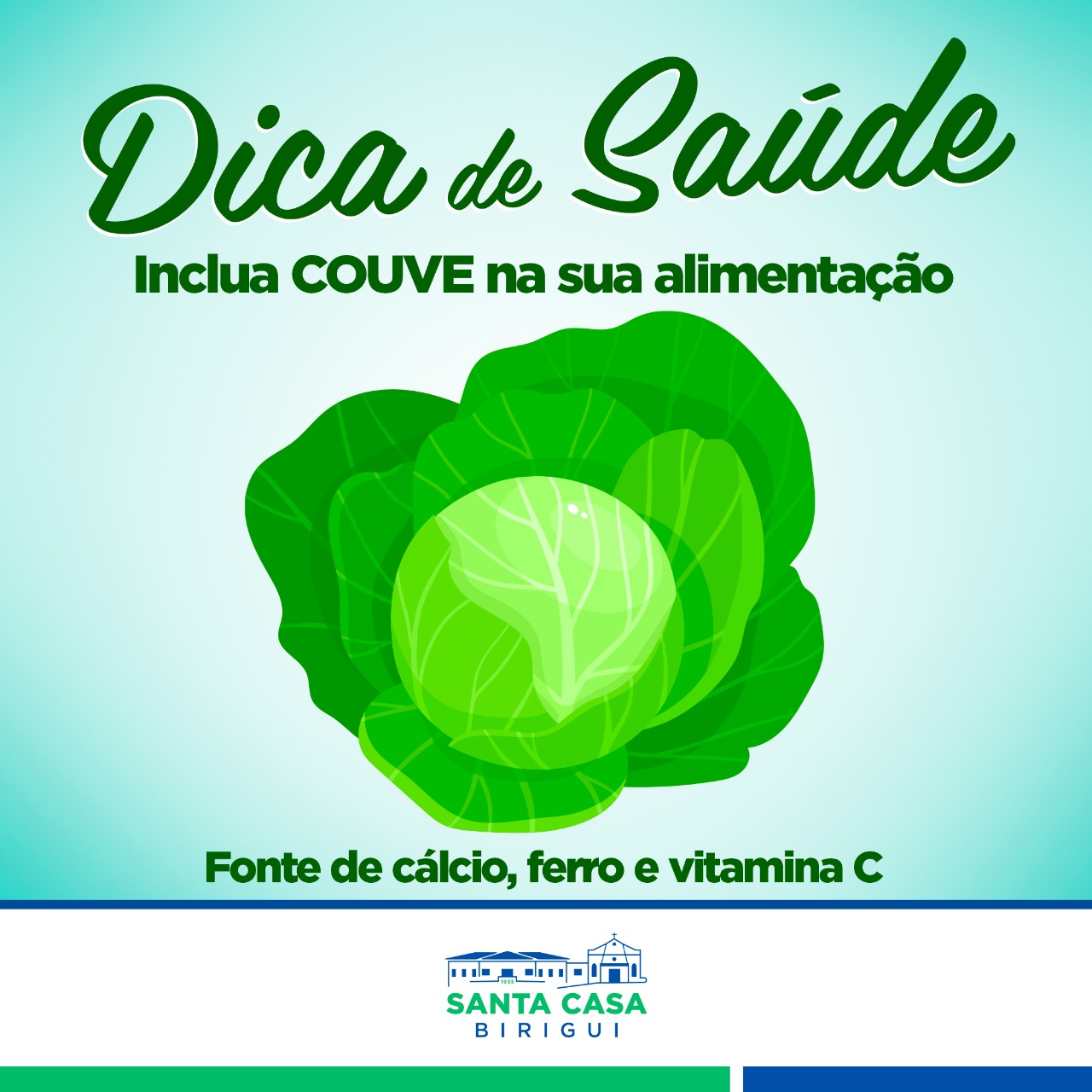 Dica de Saúde – Importância da couve na alimentação