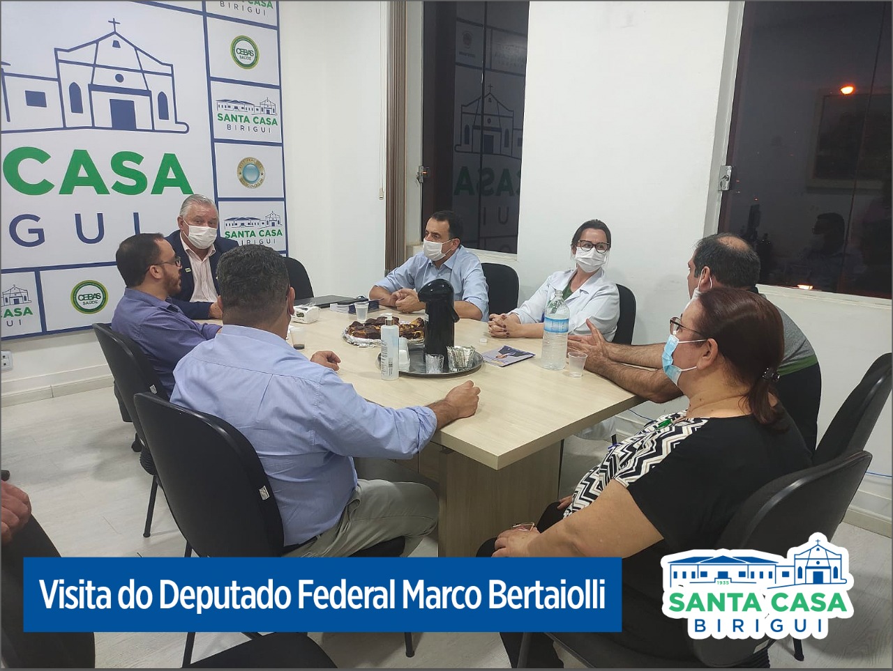 Santa Casa recebe visita do deputado Marco Bertaiolli