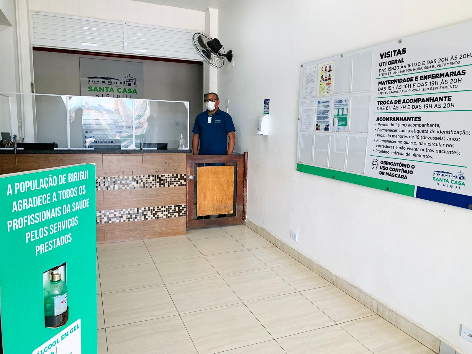 Uso de máscara facial segue obrigatório na Santa Casa de Birigui