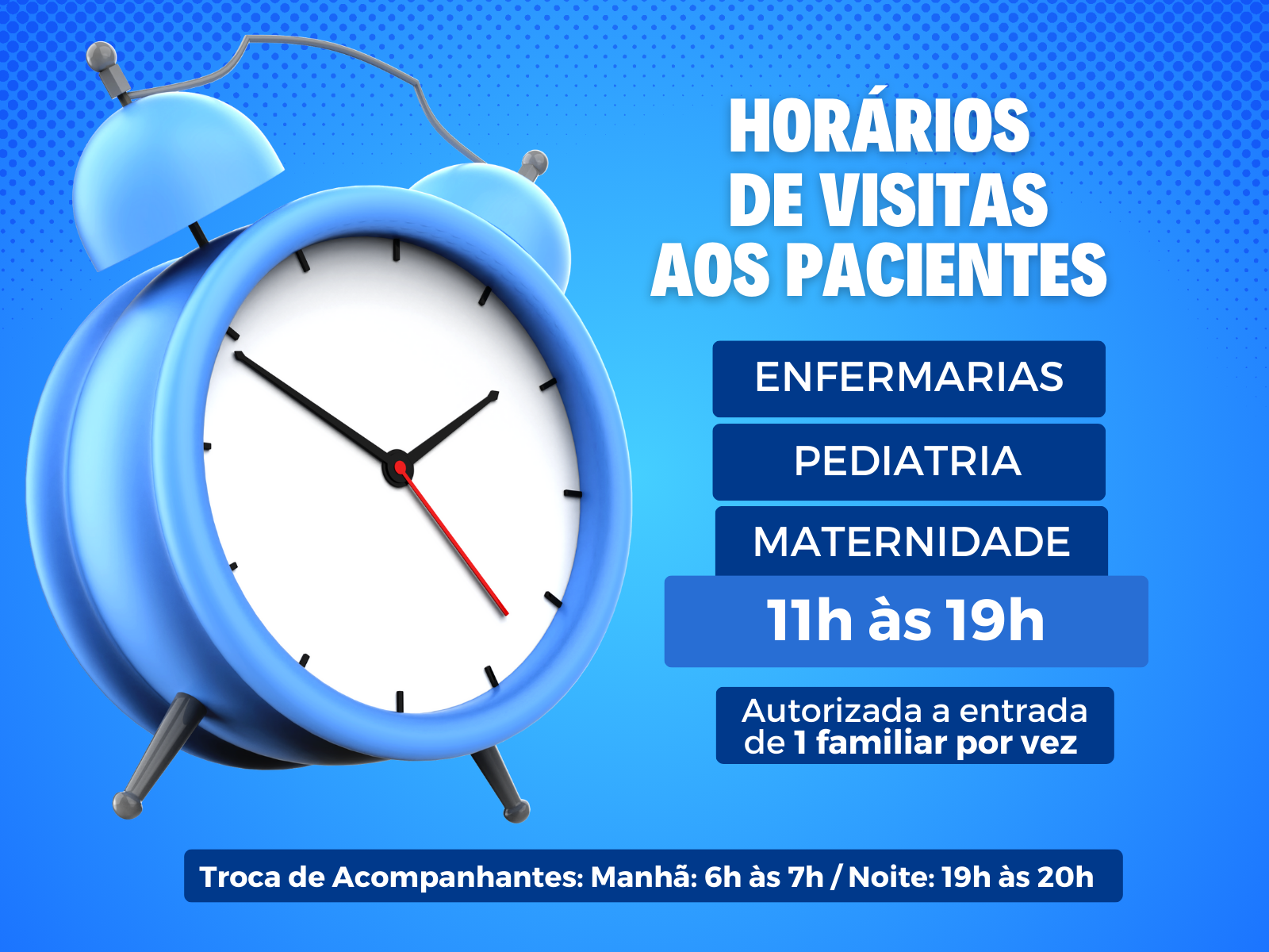 Santa Casa de Birigui amplia horário de visitas aos pacientes internados