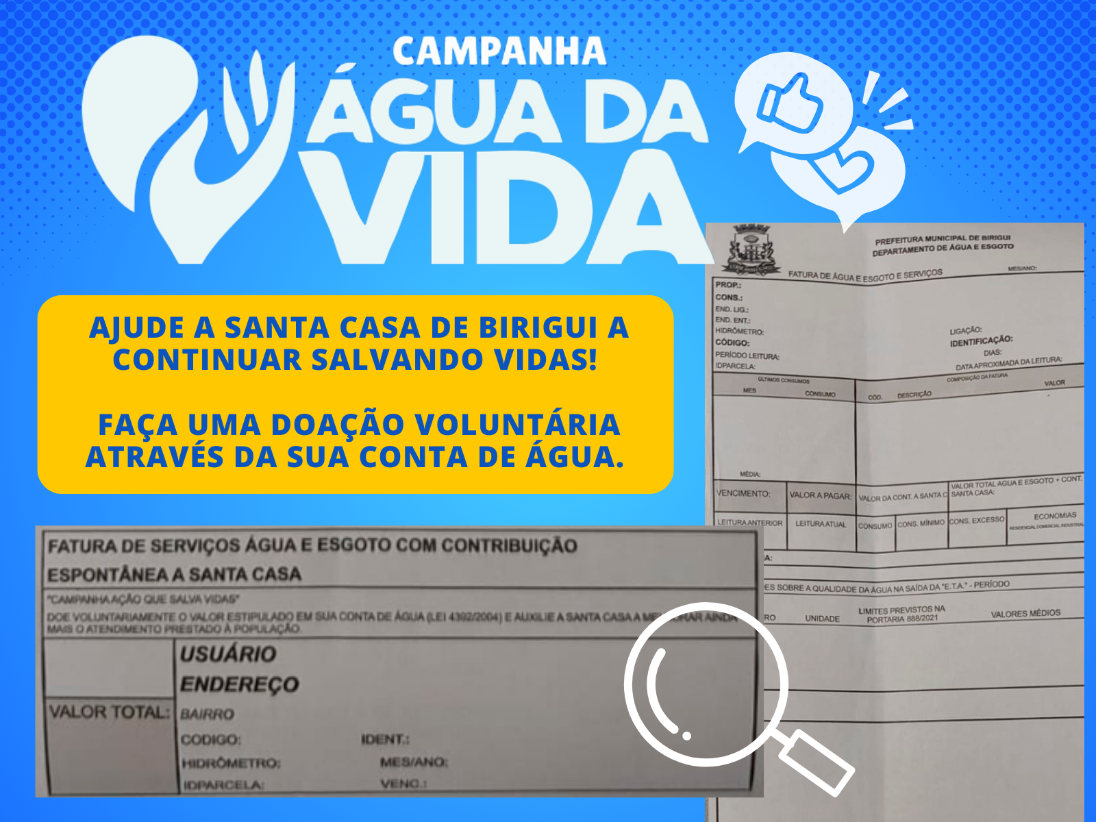 Santa Casa de Birigui arrecada mais de R$ 54 mil com a campanha Água da Vida em 2023