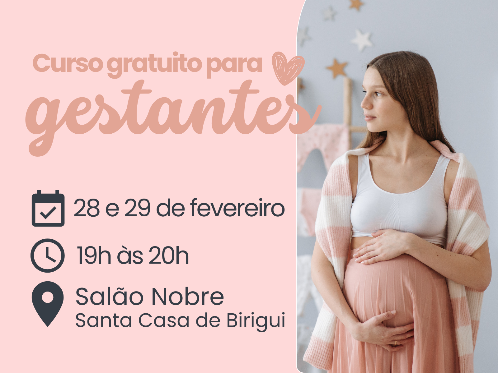 Santa Casa de Birigui abre inscrições para primeira turma do curso para gestantes de 2024