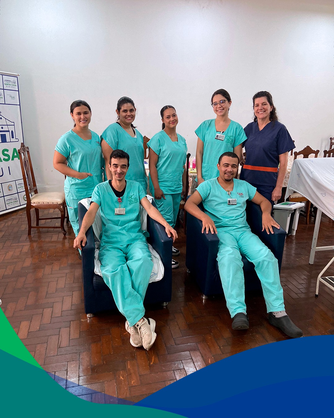 Alunos do 4º módulo de Enfermagem da ETEC Renato Cordeiro levam cuidado e bem-estar a colaboradores da Santa Casa de Birigui em nova etapa de projeto